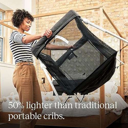 Portable Travel Crib With Lightweight Backpack Design And Certified Safe Foldable Play Yard Mattress