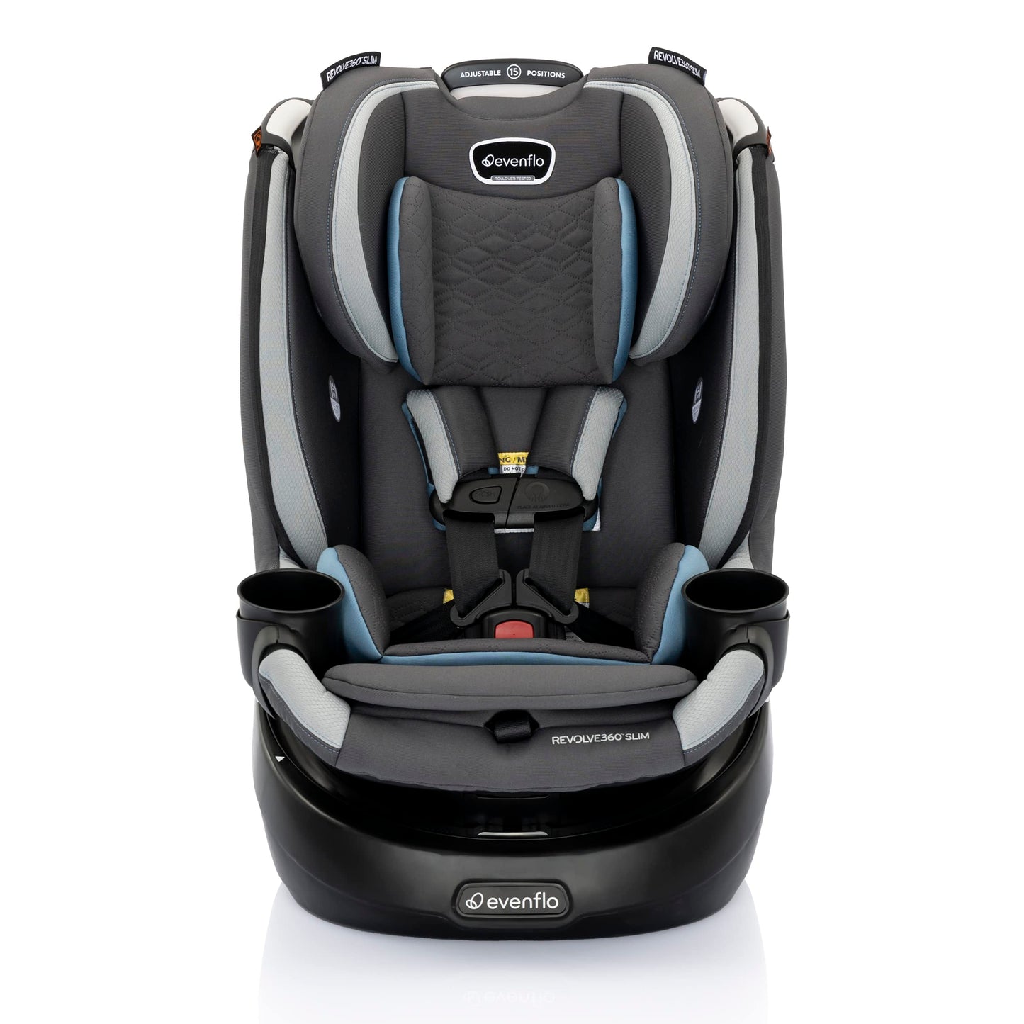 Evenflo Revolve360 Slim 2-in-1 Rotational Car Seat with Space-Saving Design and Easy One-Hand Access for Effortless Use and Quick Clean Cover