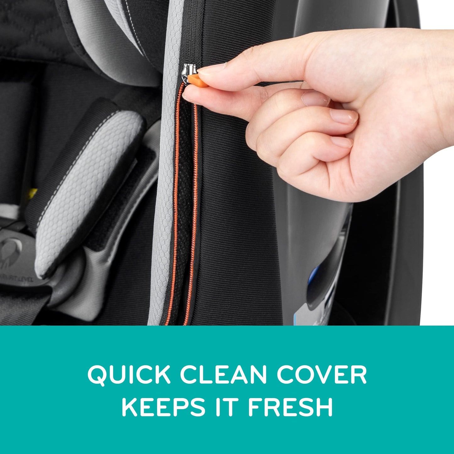 Evenflo Revolve360 Slim 2-in-1 Rotational Car Seat with Space-Saving Design and Easy One-Hand Access for Effortless Use and Quick Clean Cover