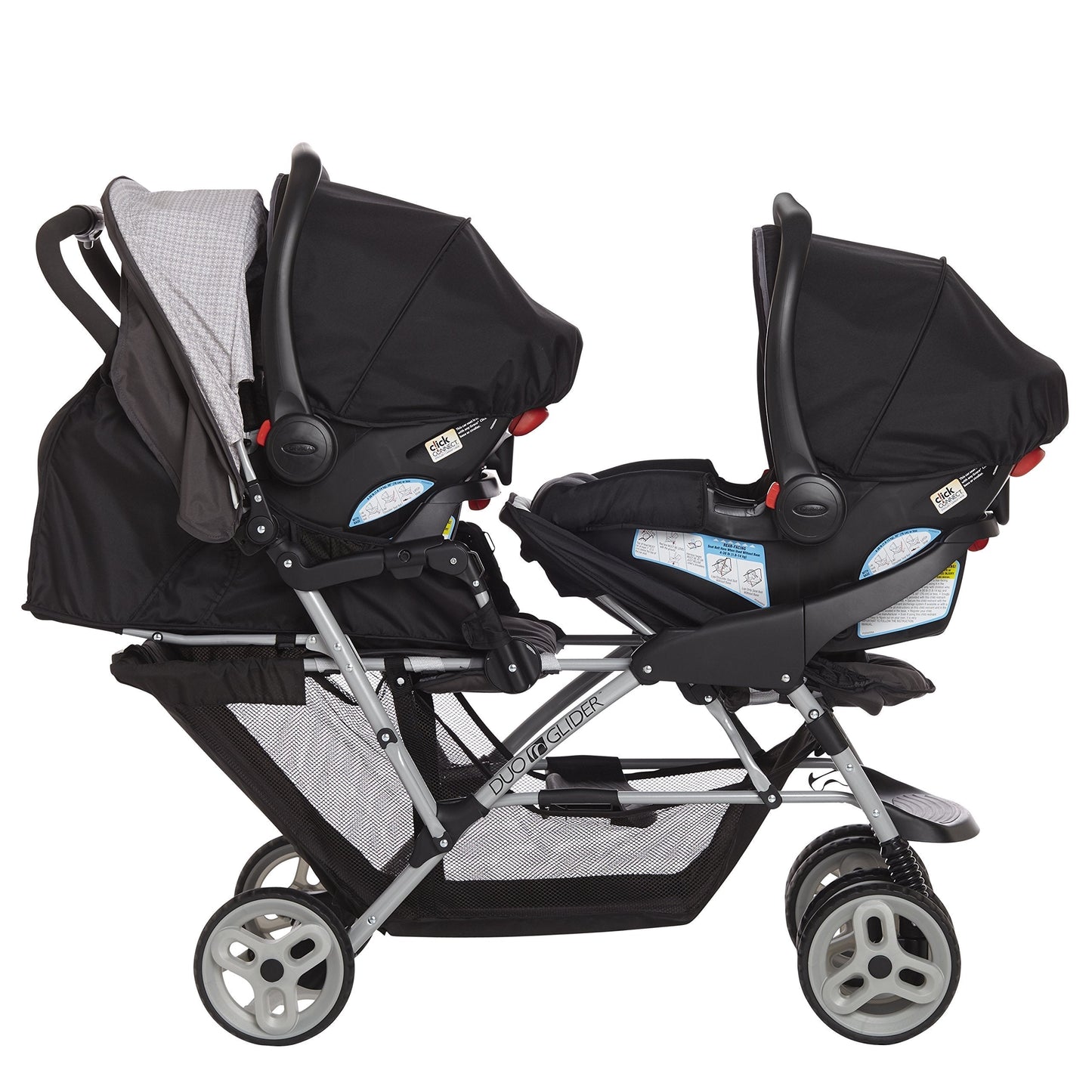 Graco DuoGlider Click Connect Double Stroller With Two Seats And One Hand Standing Fold
